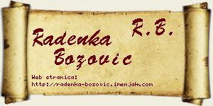 Radenka Božović vizit kartica